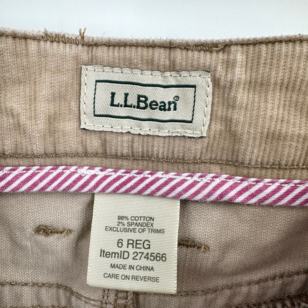 L.L. Bean Tan Corduroy Straight Knee-Length Skirt Women's Sz 6 - Picture 11 of 11